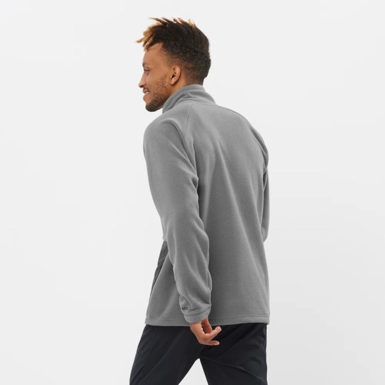 Salomon Outlife Polartec Halz Zip Men's Sweatshirt Grey | CA 69A53